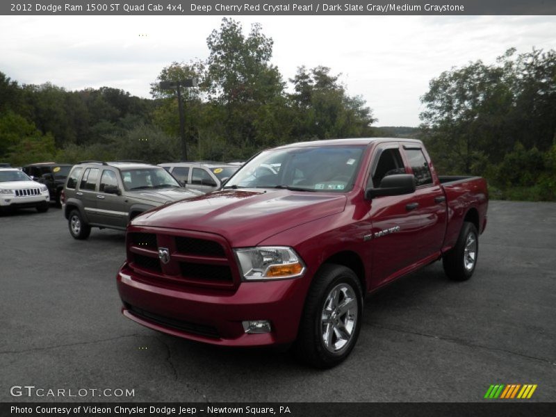 Deep Cherry Red Crystal Pearl / Dark Slate Gray/Medium Graystone 2012 Dodge Ram 1500 ST Quad Cab 4x4