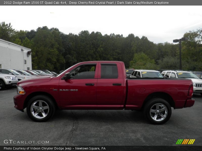 Deep Cherry Red Crystal Pearl / Dark Slate Gray/Medium Graystone 2012 Dodge Ram 1500 ST Quad Cab 4x4