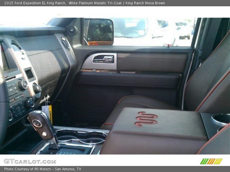 White Platinum Metallic Tri-Coat / King Ranch Mesa Brown 2015 Ford Expedition EL King Ranch