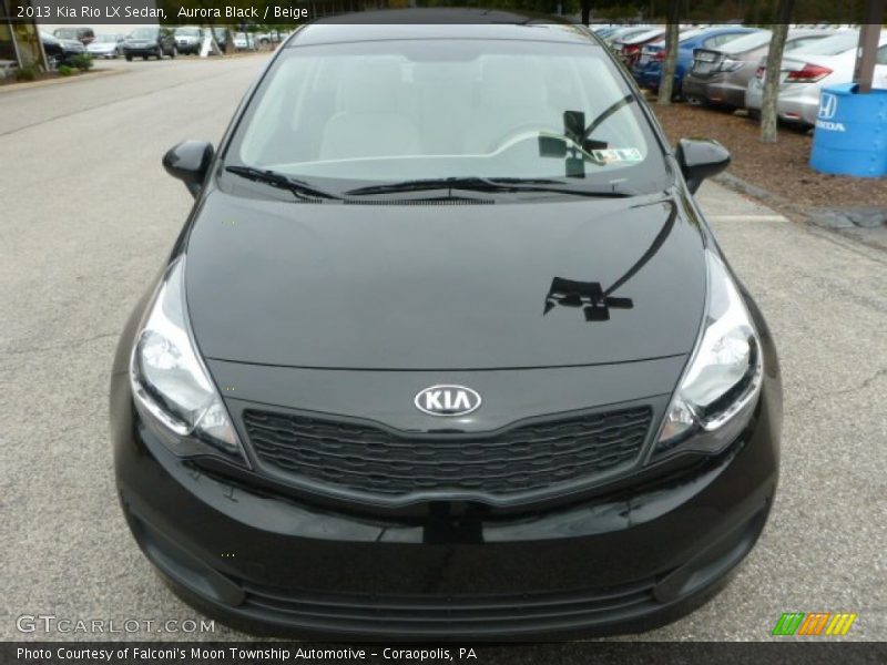 Aurora Black / Beige 2013 Kia Rio LX Sedan