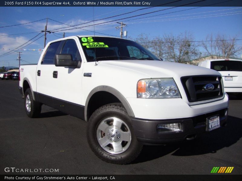 Oxford White / Medium Flint/Dark Flint Grey 2005 Ford F150 FX4 SuperCrew 4x4