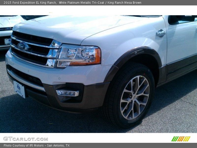 White Platinum Metallic Tri-Coat / King Ranch Mesa Brown 2015 Ford Expedition EL King Ranch