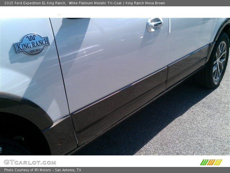 White Platinum Metallic Tri-Coat / King Ranch Mesa Brown 2015 Ford Expedition EL King Ranch
