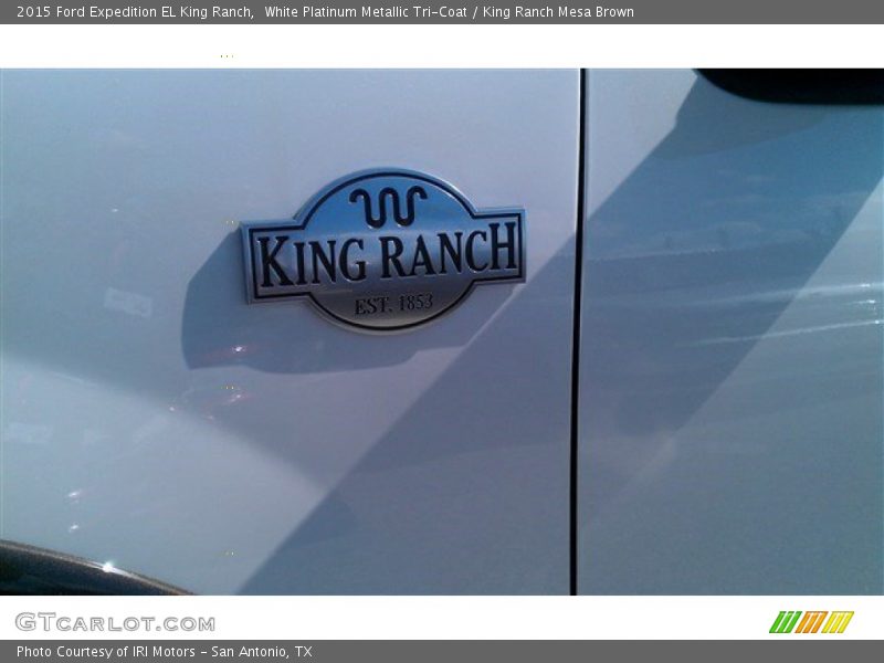 White Platinum Metallic Tri-Coat / King Ranch Mesa Brown 2015 Ford Expedition EL King Ranch