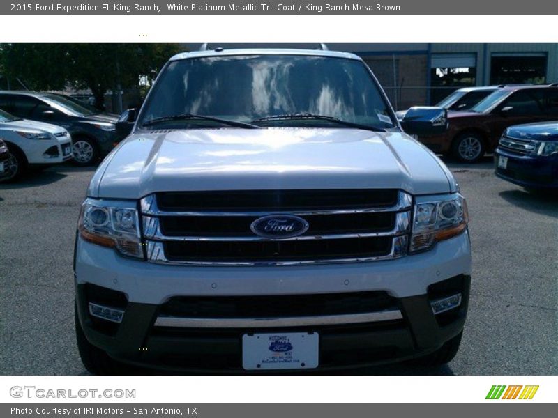 White Platinum Metallic Tri-Coat / King Ranch Mesa Brown 2015 Ford Expedition EL King Ranch