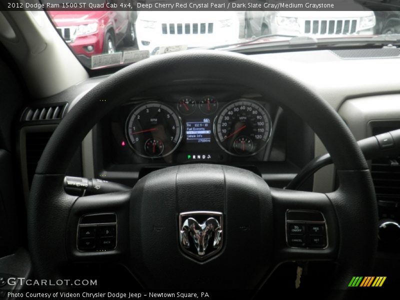 Deep Cherry Red Crystal Pearl / Dark Slate Gray/Medium Graystone 2012 Dodge Ram 1500 ST Quad Cab 4x4