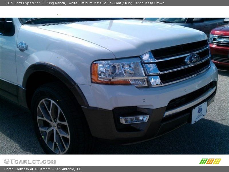 White Platinum Metallic Tri-Coat / King Ranch Mesa Brown 2015 Ford Expedition EL King Ranch