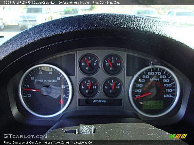 Oxford White / Medium Flint/Dark Flint Grey 2005 Ford F150 FX4 SuperCrew 4x4