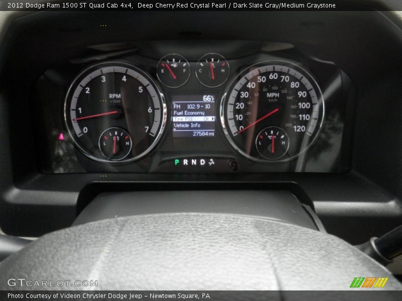 Deep Cherry Red Crystal Pearl / Dark Slate Gray/Medium Graystone 2012 Dodge Ram 1500 ST Quad Cab 4x4