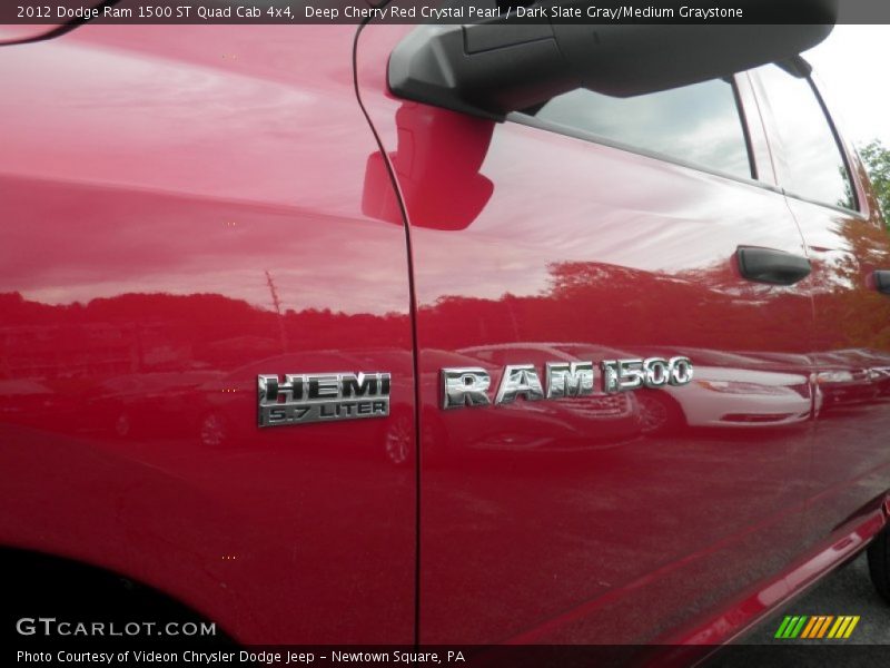 Deep Cherry Red Crystal Pearl / Dark Slate Gray/Medium Graystone 2012 Dodge Ram 1500 ST Quad Cab 4x4