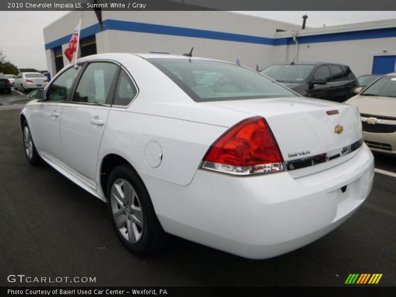 Summit White / Gray 2010 Chevrolet Impala LS