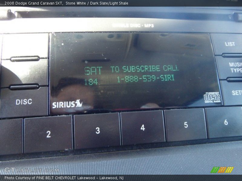 Stone White / Dark Slate/Light Shale 2008 Dodge Grand Caravan SXT