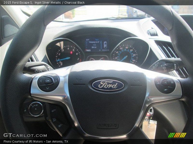 Ingot Silver Metallic / Charcoal Black 2015 Ford Escape S