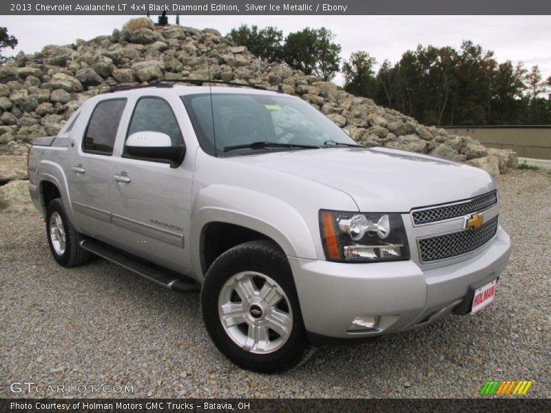 Silver Ice Metallic / Ebony 2013 Chevrolet Avalanche LT 4x4 Black Diamond Edition