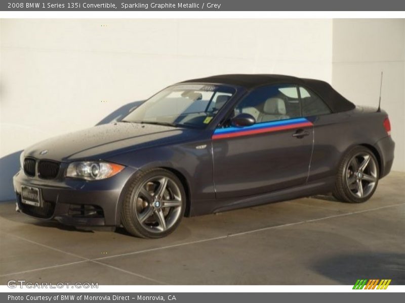 Sparkling Graphite Metallic / Grey 2008 BMW 1 Series 135i Convertible