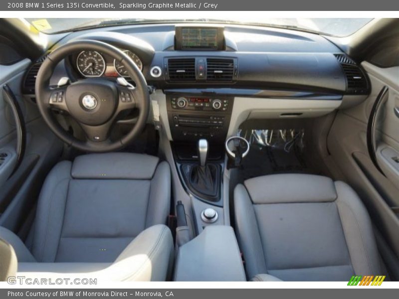 Sparkling Graphite Metallic / Grey 2008 BMW 1 Series 135i Convertible