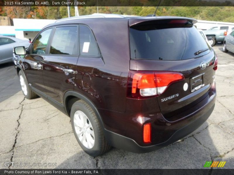 Dark Cherry / Black 2015 Kia Sorento EX AWD