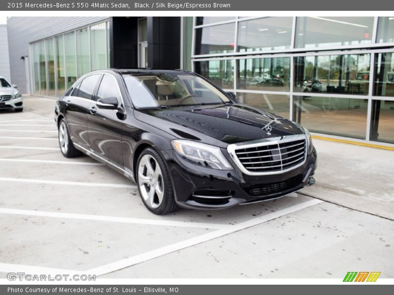 Black / Silk Beige/Espresso Brown 2015 Mercedes-Benz S 550 4Matic Sedan