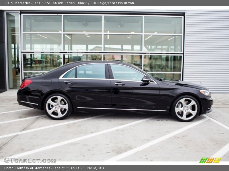 Black / Silk Beige/Espresso Brown 2015 Mercedes-Benz S 550 4Matic Sedan