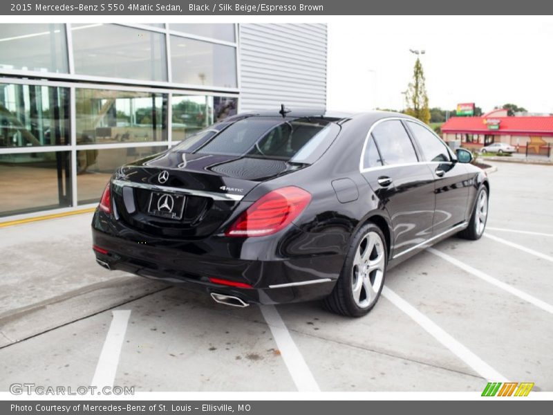 Black / Silk Beige/Espresso Brown 2015 Mercedes-Benz S 550 4Matic Sedan