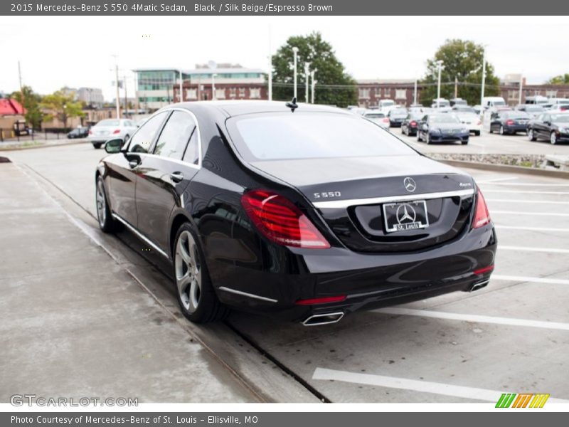 Black / Silk Beige/Espresso Brown 2015 Mercedes-Benz S 550 4Matic Sedan