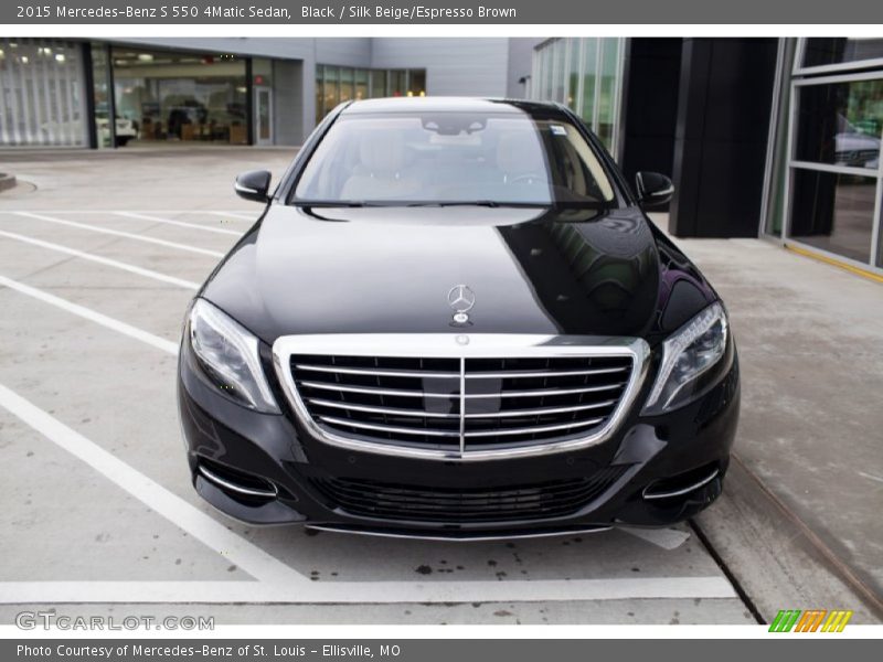 Black / Silk Beige/Espresso Brown 2015 Mercedes-Benz S 550 4Matic Sedan