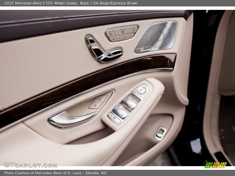 Black / Silk Beige/Espresso Brown 2015 Mercedes-Benz S 550 4Matic Sedan