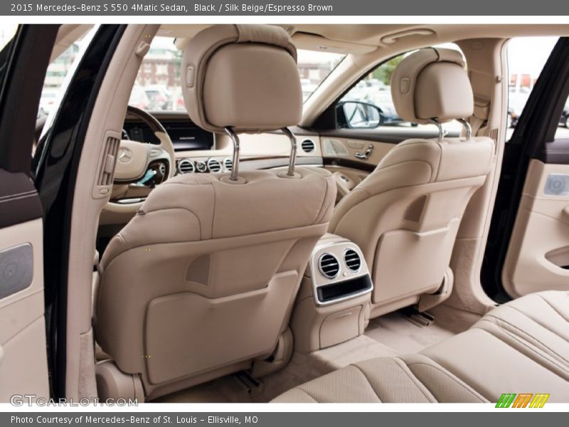 Black / Silk Beige/Espresso Brown 2015 Mercedes-Benz S 550 4Matic Sedan