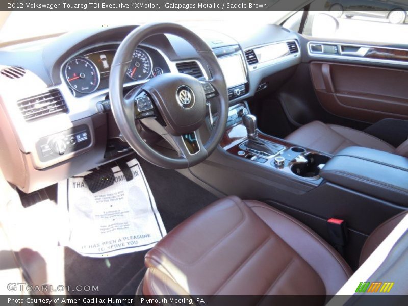 Galapagos Metallic / Saddle Brown 2012 Volkswagen Touareg TDI Executive 4XMotion