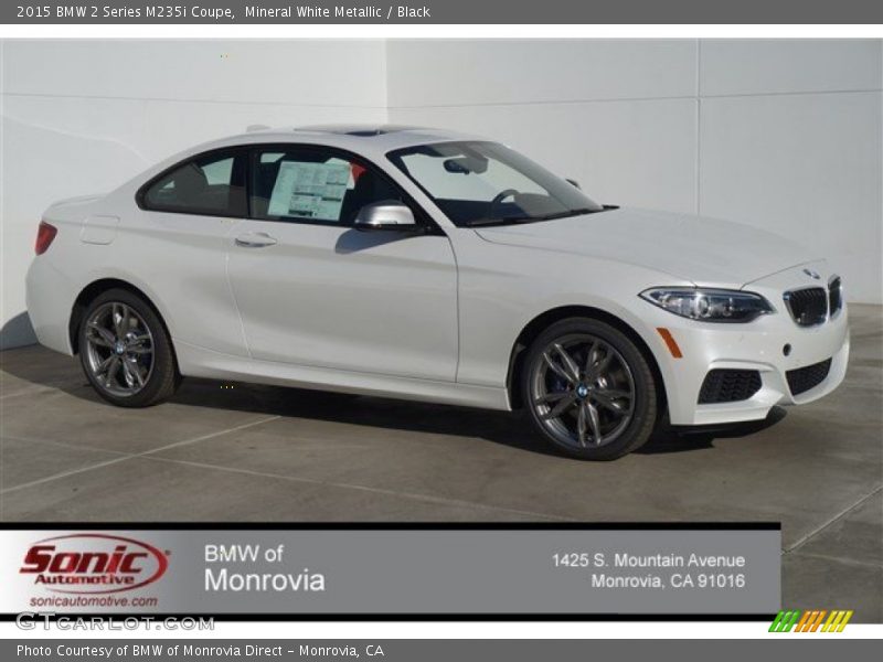 Mineral White Metallic / Black 2015 BMW 2 Series M235i Coupe