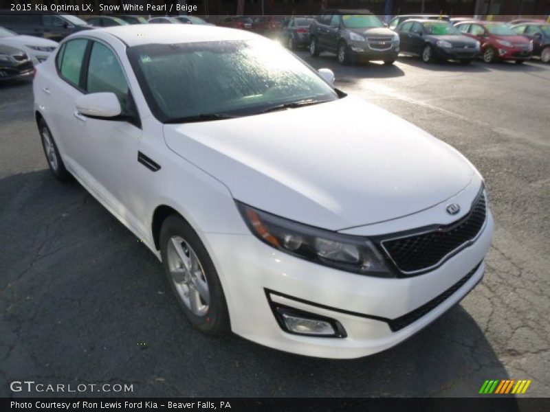 Snow White Pearl / Beige 2015 Kia Optima LX