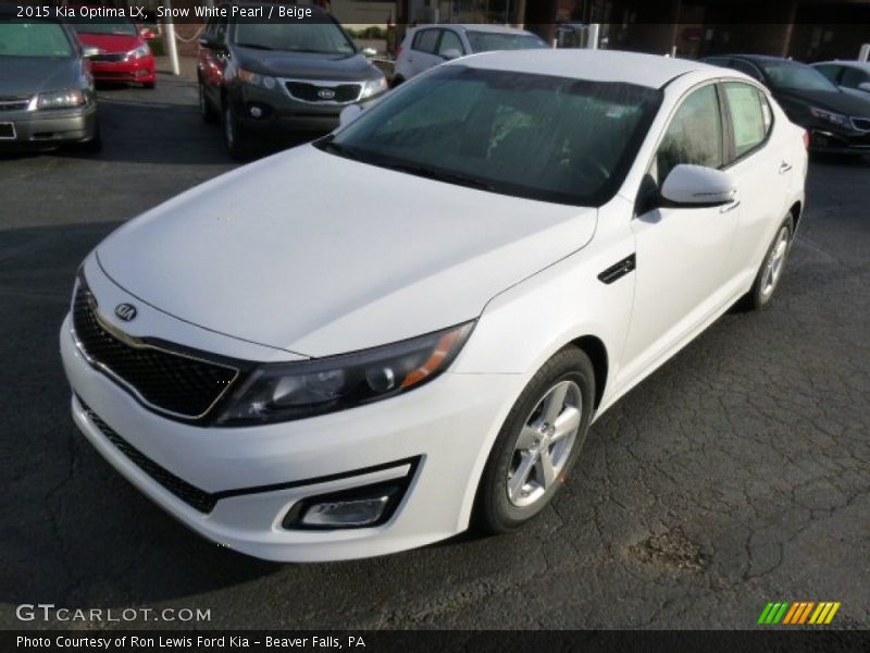 Snow White Pearl / Beige 2015 Kia Optima LX