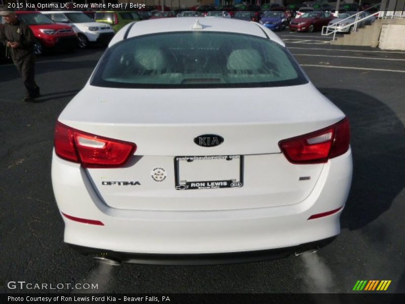 Snow White Pearl / Beige 2015 Kia Optima LX