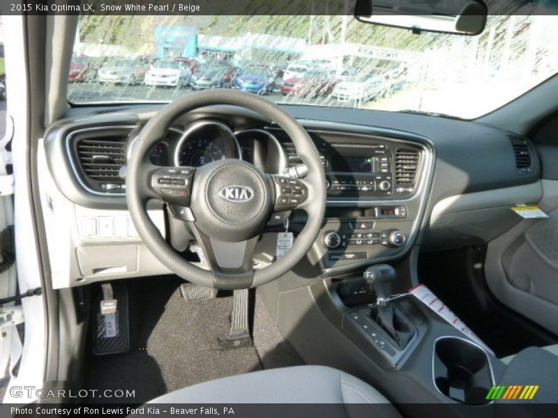 Snow White Pearl / Beige 2015 Kia Optima LX