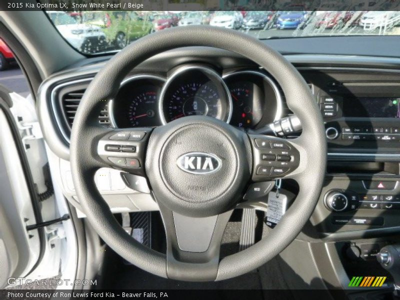Snow White Pearl / Beige 2015 Kia Optima LX