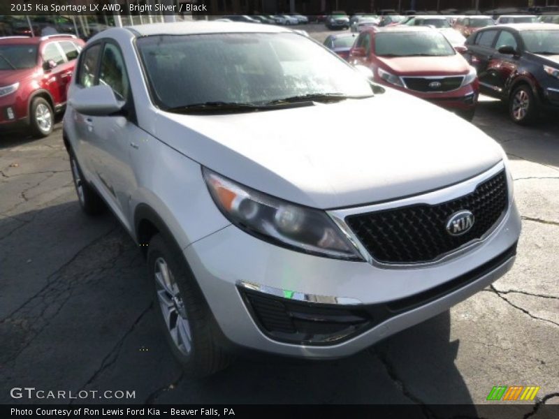 Bright Silver / Black 2015 Kia Sportage LX AWD