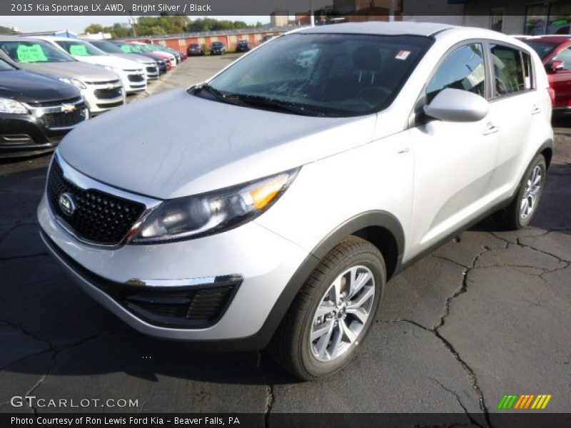 Bright Silver / Black 2015 Kia Sportage LX AWD