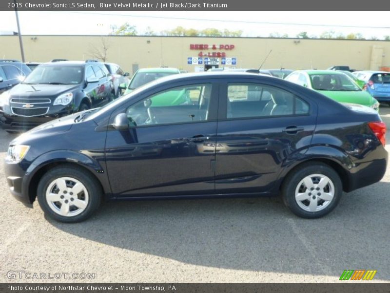 Blue Velvet Metallic / Jet Black/Dark Titanium 2015 Chevrolet Sonic LS Sedan