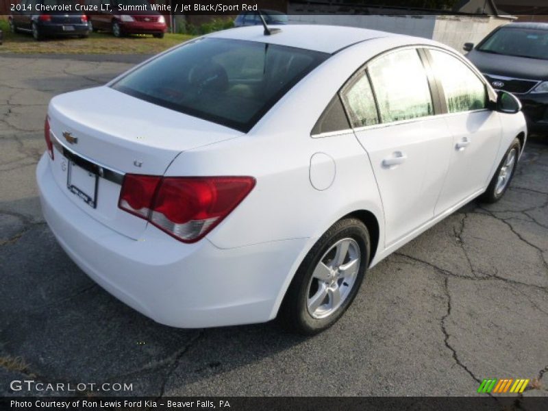 Summit White / Jet Black/Sport Red 2014 Chevrolet Cruze LT