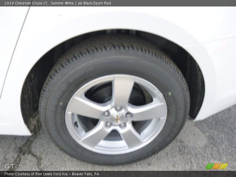 Summit White / Jet Black/Sport Red 2014 Chevrolet Cruze LT