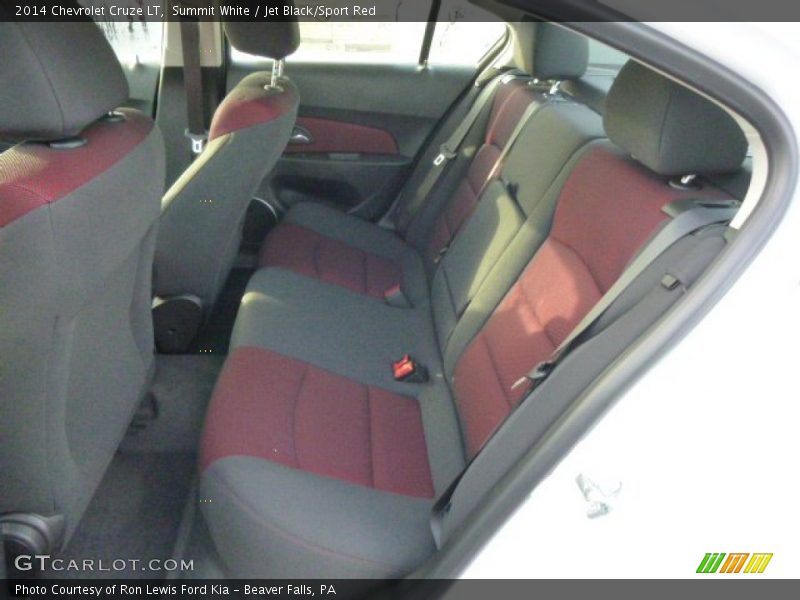 Summit White / Jet Black/Sport Red 2014 Chevrolet Cruze LT