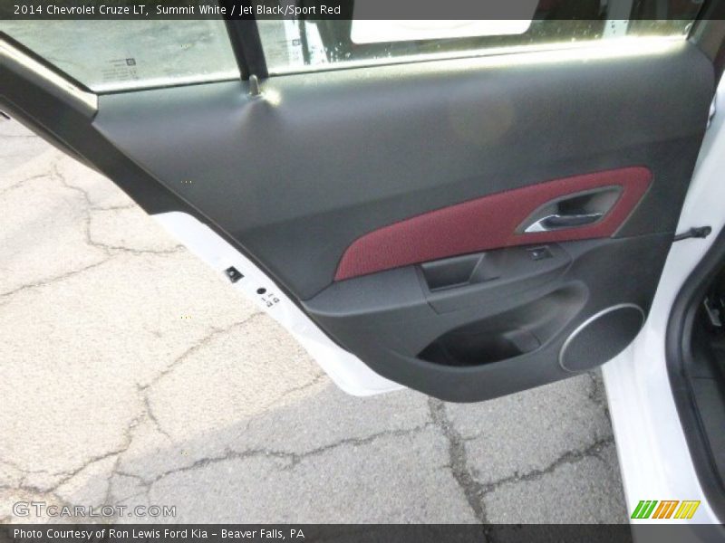 Summit White / Jet Black/Sport Red 2014 Chevrolet Cruze LT