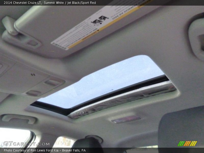 Summit White / Jet Black/Sport Red 2014 Chevrolet Cruze LT