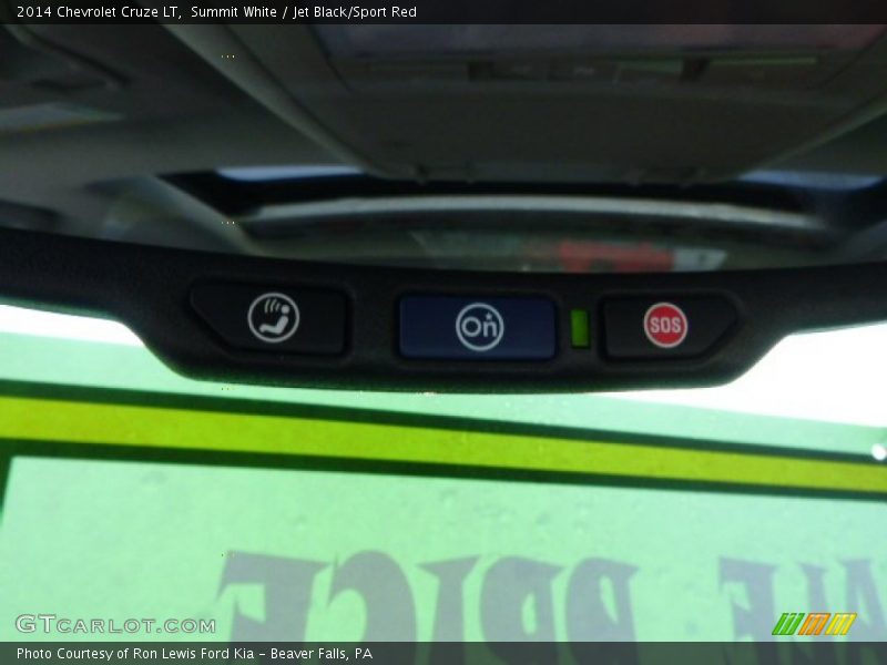 Summit White / Jet Black/Sport Red 2014 Chevrolet Cruze LT