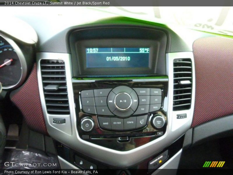 Summit White / Jet Black/Sport Red 2014 Chevrolet Cruze LT