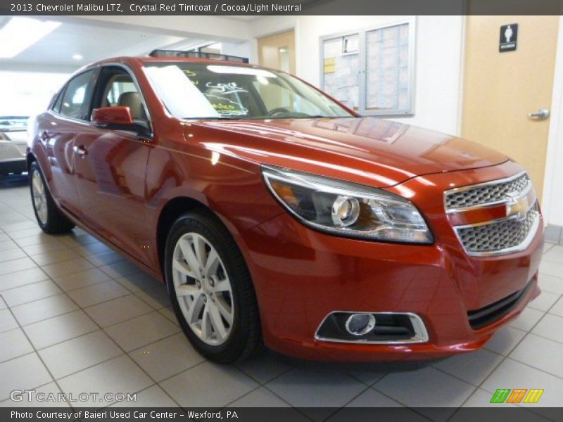 Crystal Red Tintcoat / Cocoa/Light Neutral 2013 Chevrolet Malibu LTZ