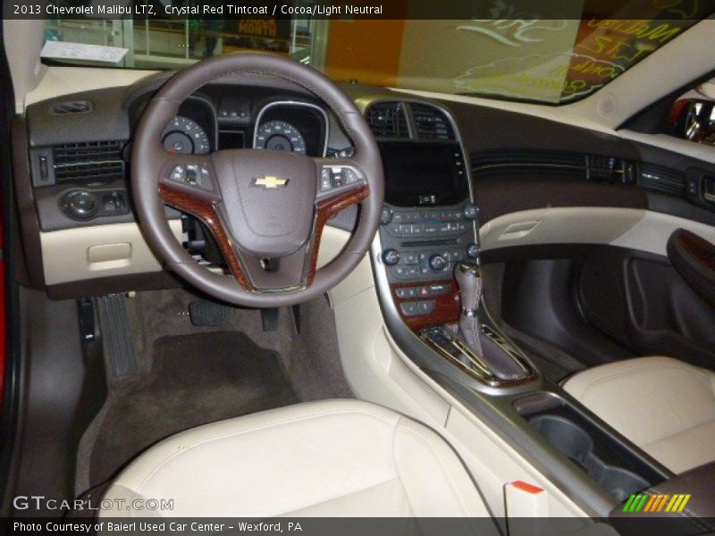 Crystal Red Tintcoat / Cocoa/Light Neutral 2013 Chevrolet Malibu LTZ