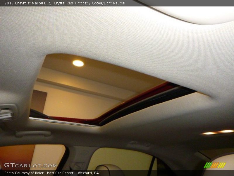 Crystal Red Tintcoat / Cocoa/Light Neutral 2013 Chevrolet Malibu LTZ