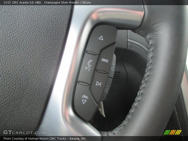 Champagne Silver Metallic / Ebony 2015 GMC Acadia SLE AWD