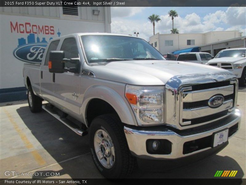 Ingot Silver / Steel 2015 Ford F350 Super Duty XLT Crew Cab 4x4